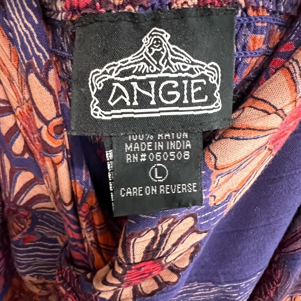 Angie Blue and Orange Floral Dress - Picture 3 of 6